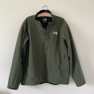 The North Face | forest green zip up fleece lined jacket